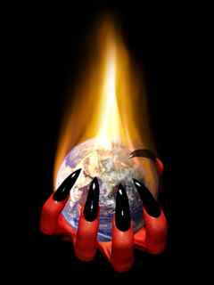 Burning Earth Held in Devil's Claw