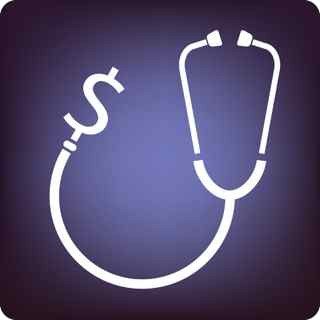 doctor’s stethoscope with a $ sign