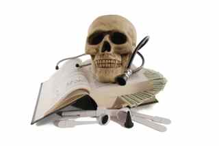 Skull stethoscope money medical doctor