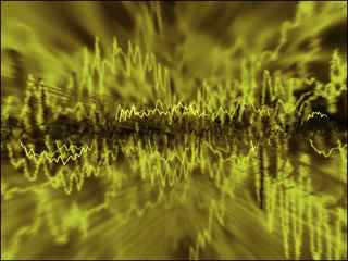 Radio Wave Frequency yellow green